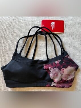 The North Face Black Floral Multi-Strap Sports Bra